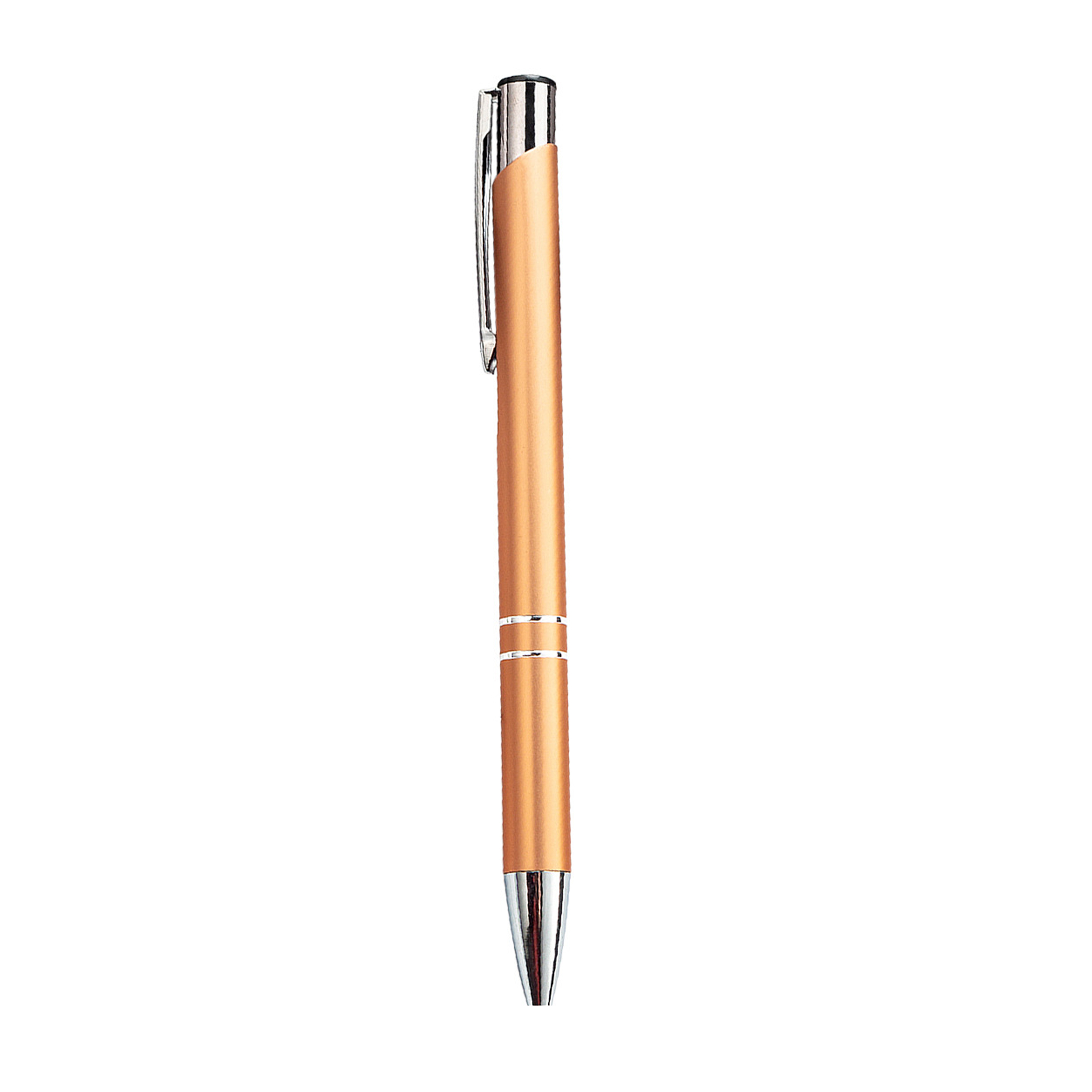 Retractable Ballpoint Pen with Dual Metal Rings 2