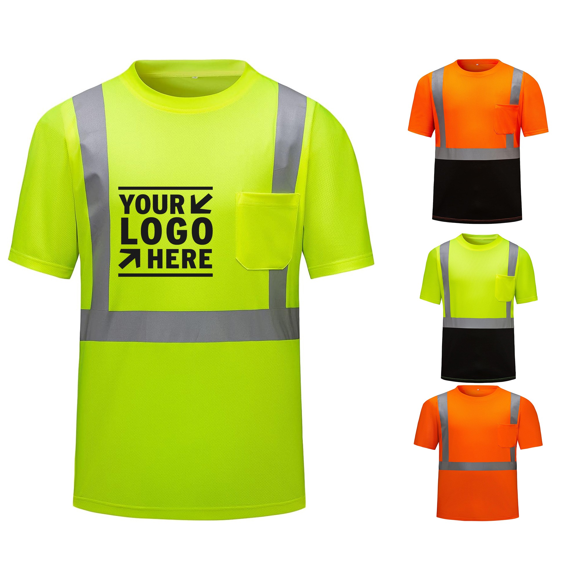 High Visibility Shirts with Pocket Short 2
