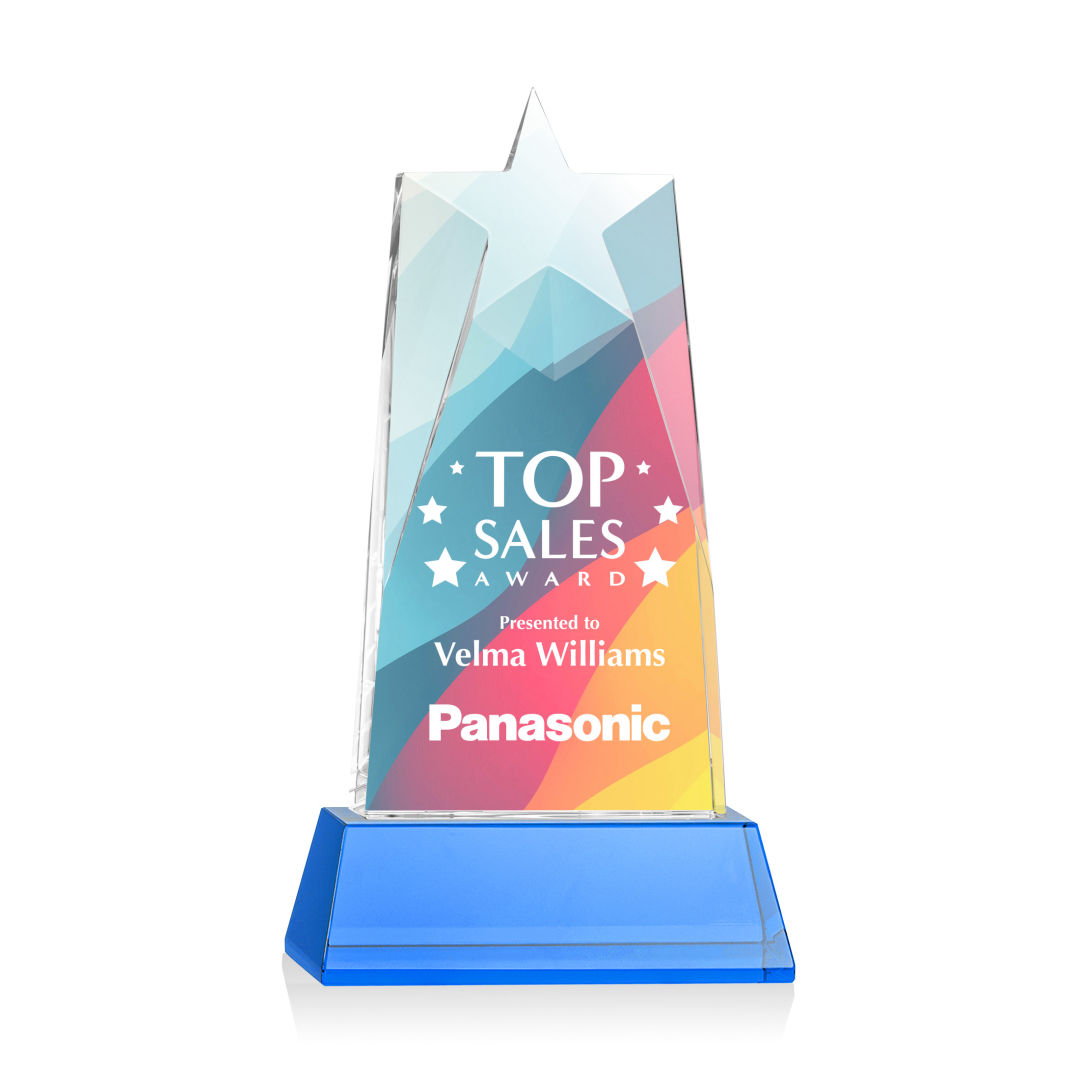 Millington Star VividPrint™ Award on Base - Sky Blue 15