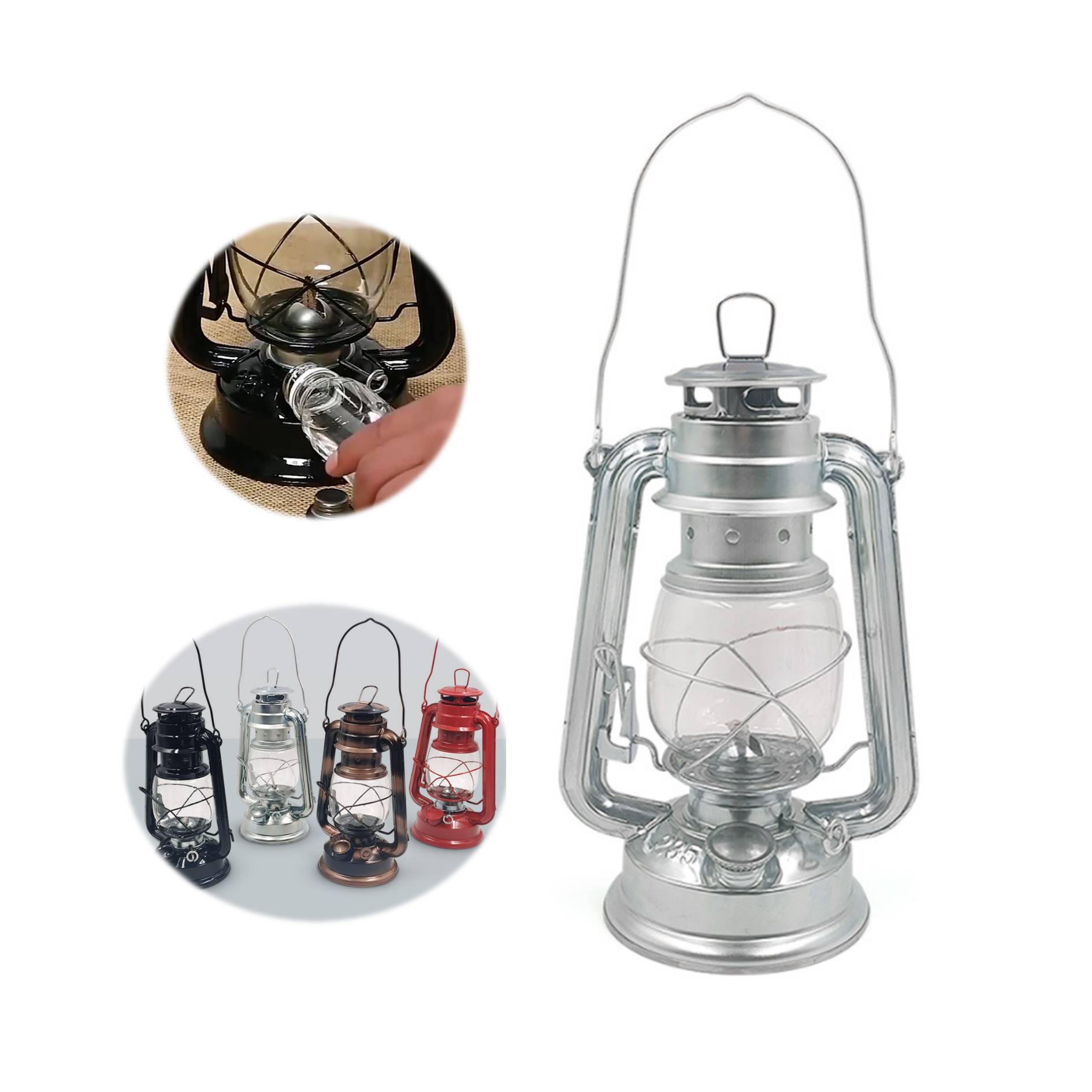 Camping Portable Retro Kerosene Lantern 4
