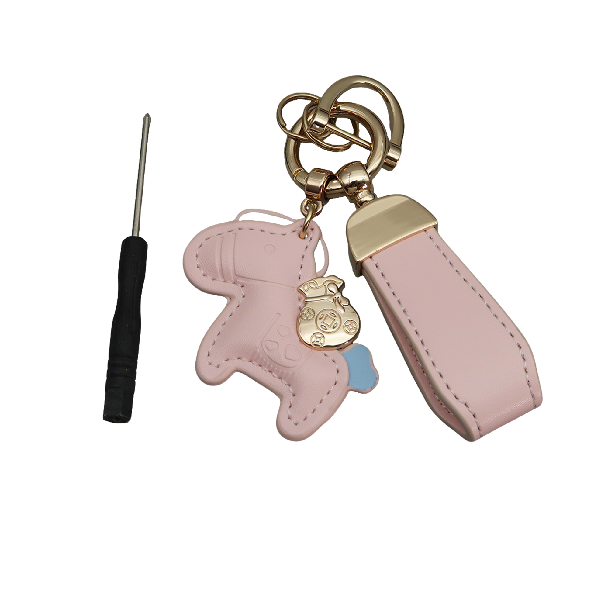 Polyurethane Pony Figure Key Ring With Strap 6.7" Length 30