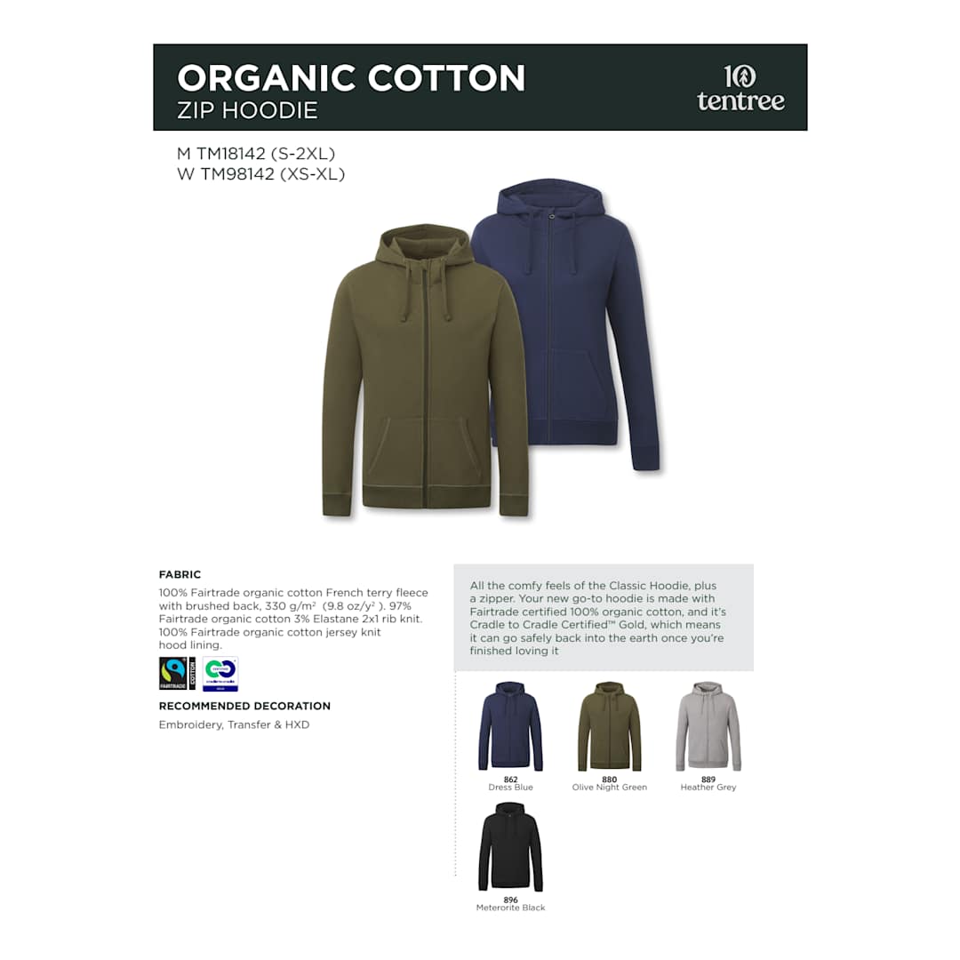 tentree Organic Cotton Zip Hoodie - Men's 150