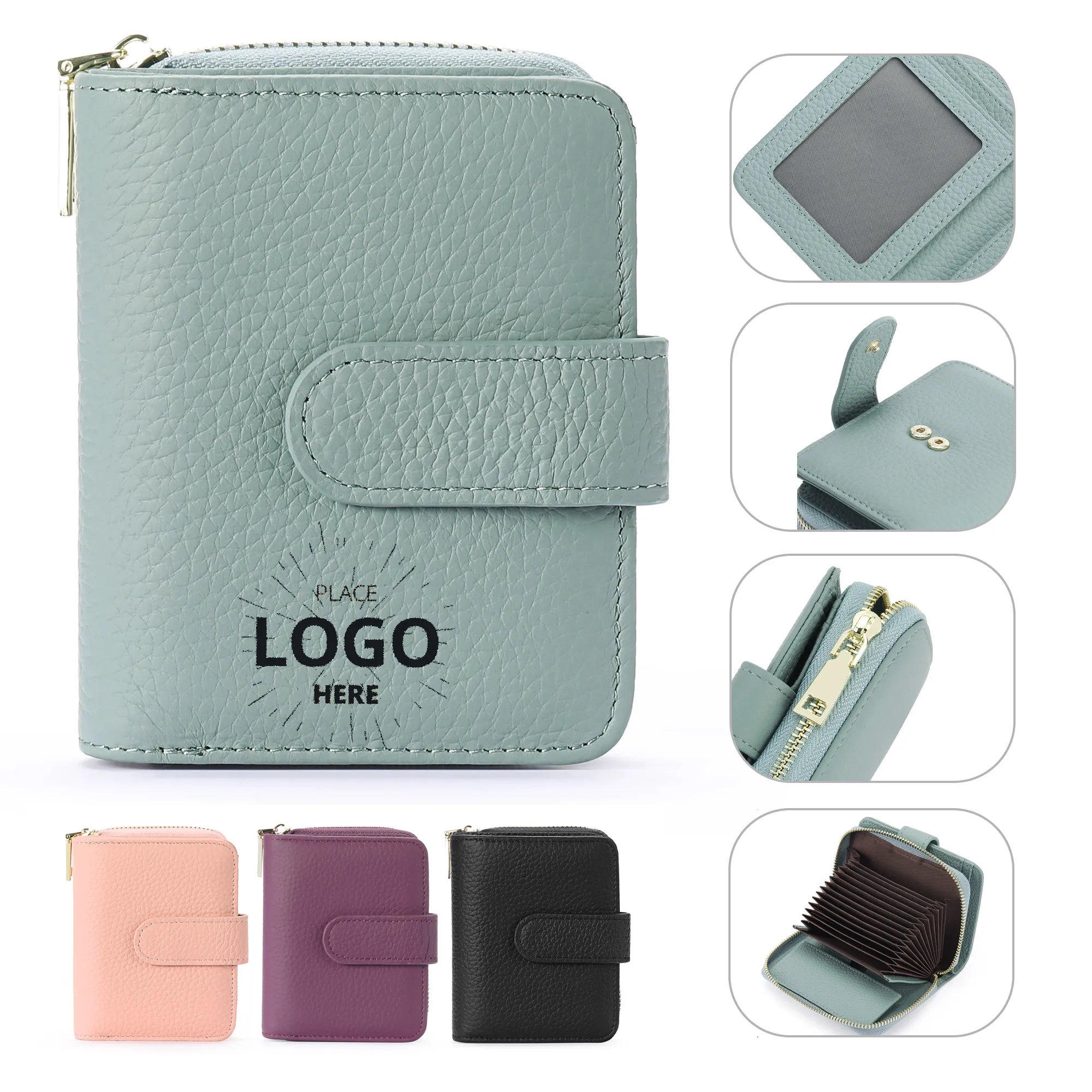 Fashionable Short Leather Women's Wallets 1