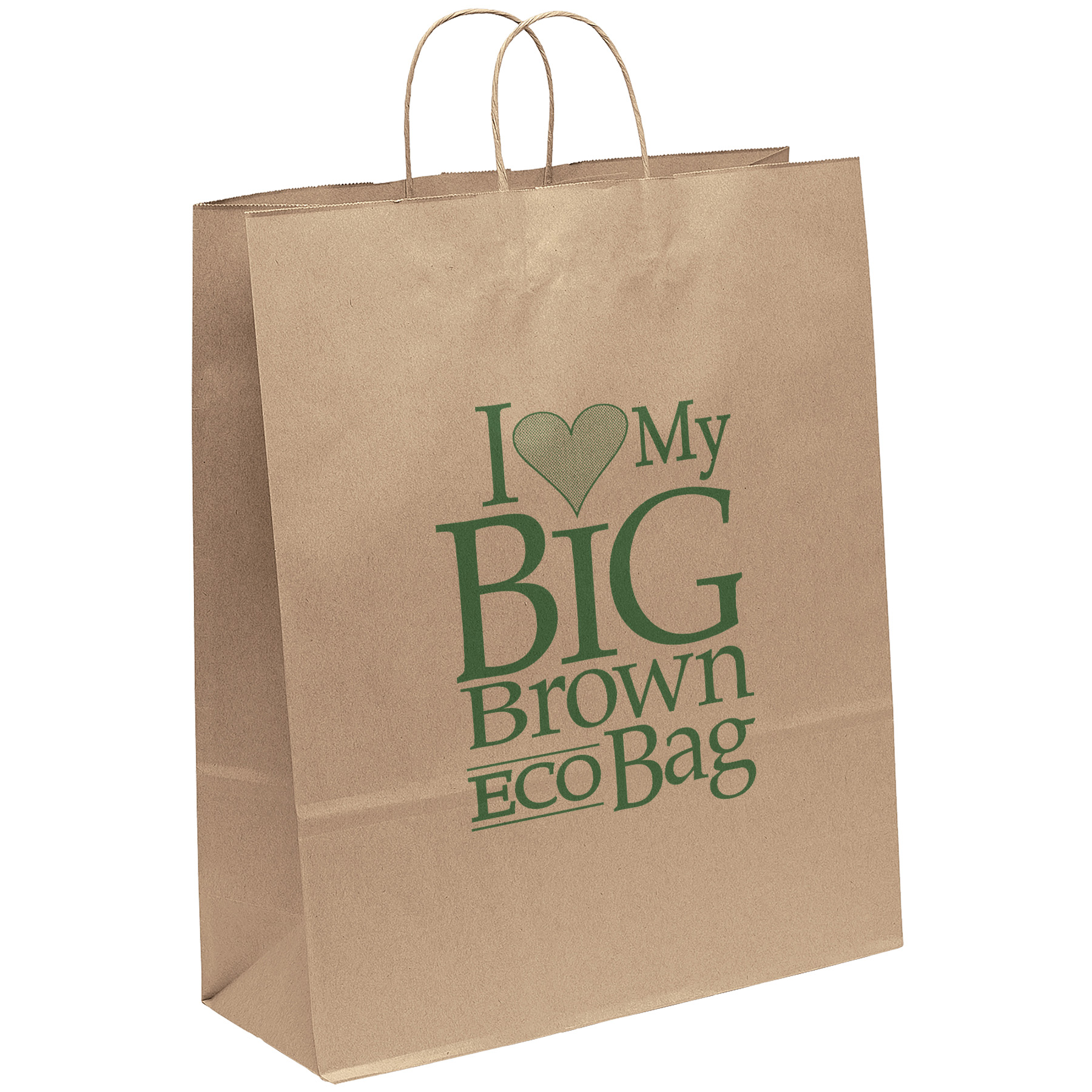 Eco Stephanie - Kraft-Brown Shopper - Flexo Ink Print