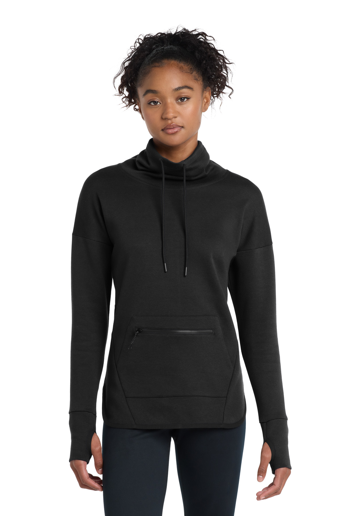 Sport-Tek Women's Triumph Cowl Neck Pullover LST280, custom hoodie or sweatshirt with logo imprint 11