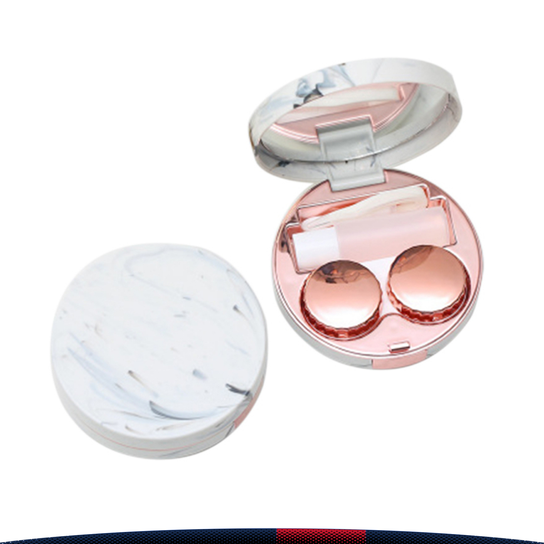Round Marble Contact Lens Case 1