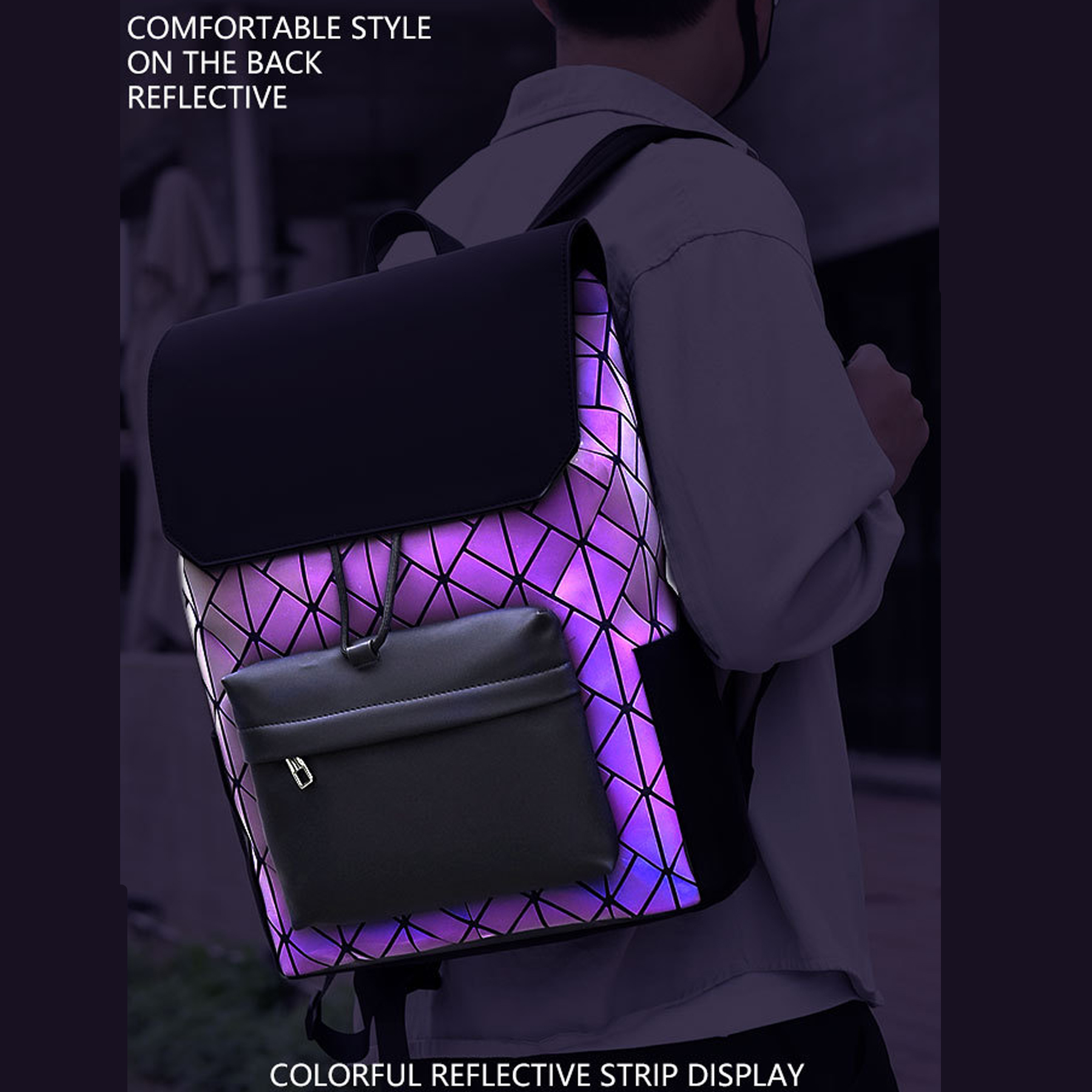 Men's PU Leather Laptop Backpack 16.5" 10
