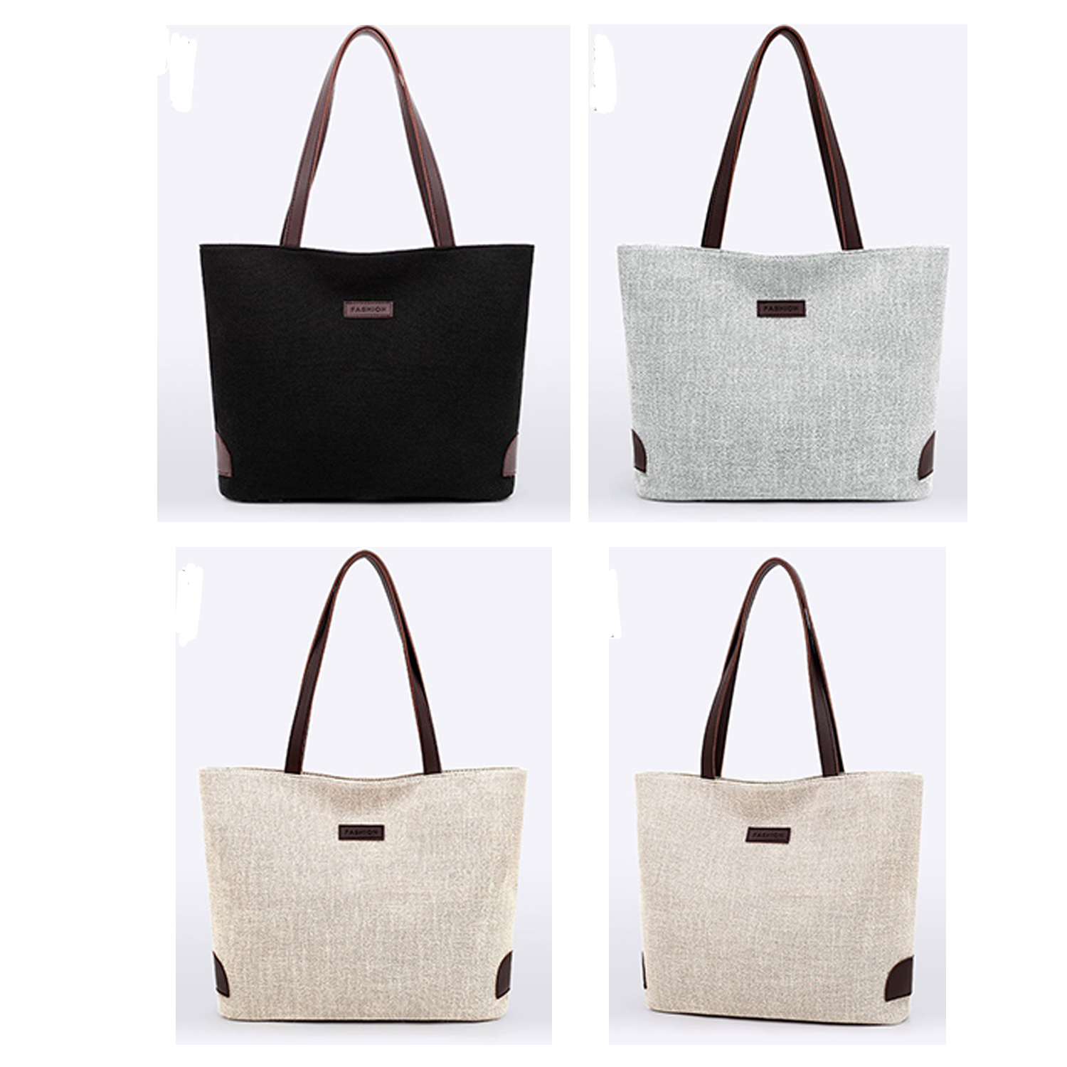 Canvas Tote Bag with Zipper and Handle, custom tote bag with logo imprint 6