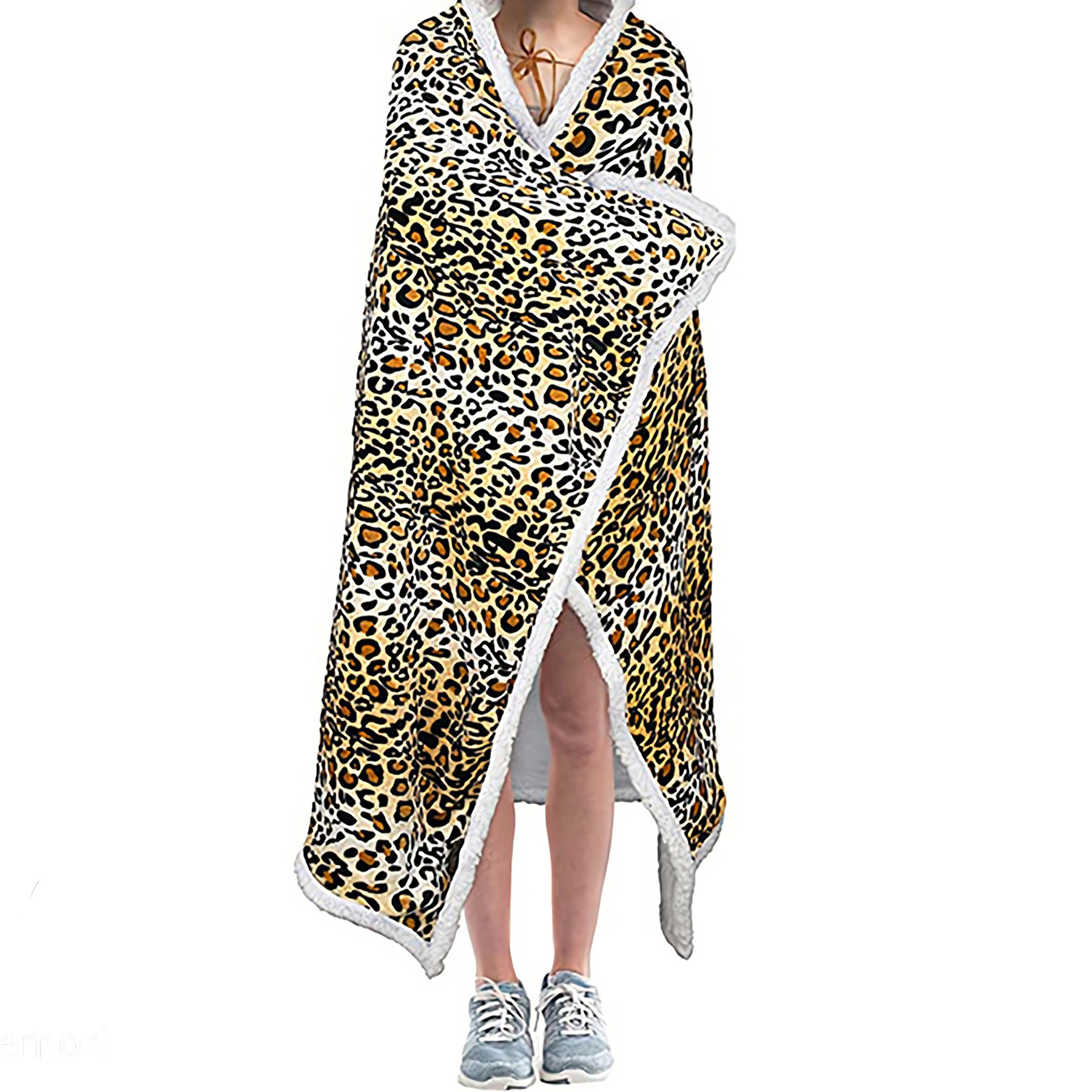 Polyester Sherpa Hooded Blanket 4