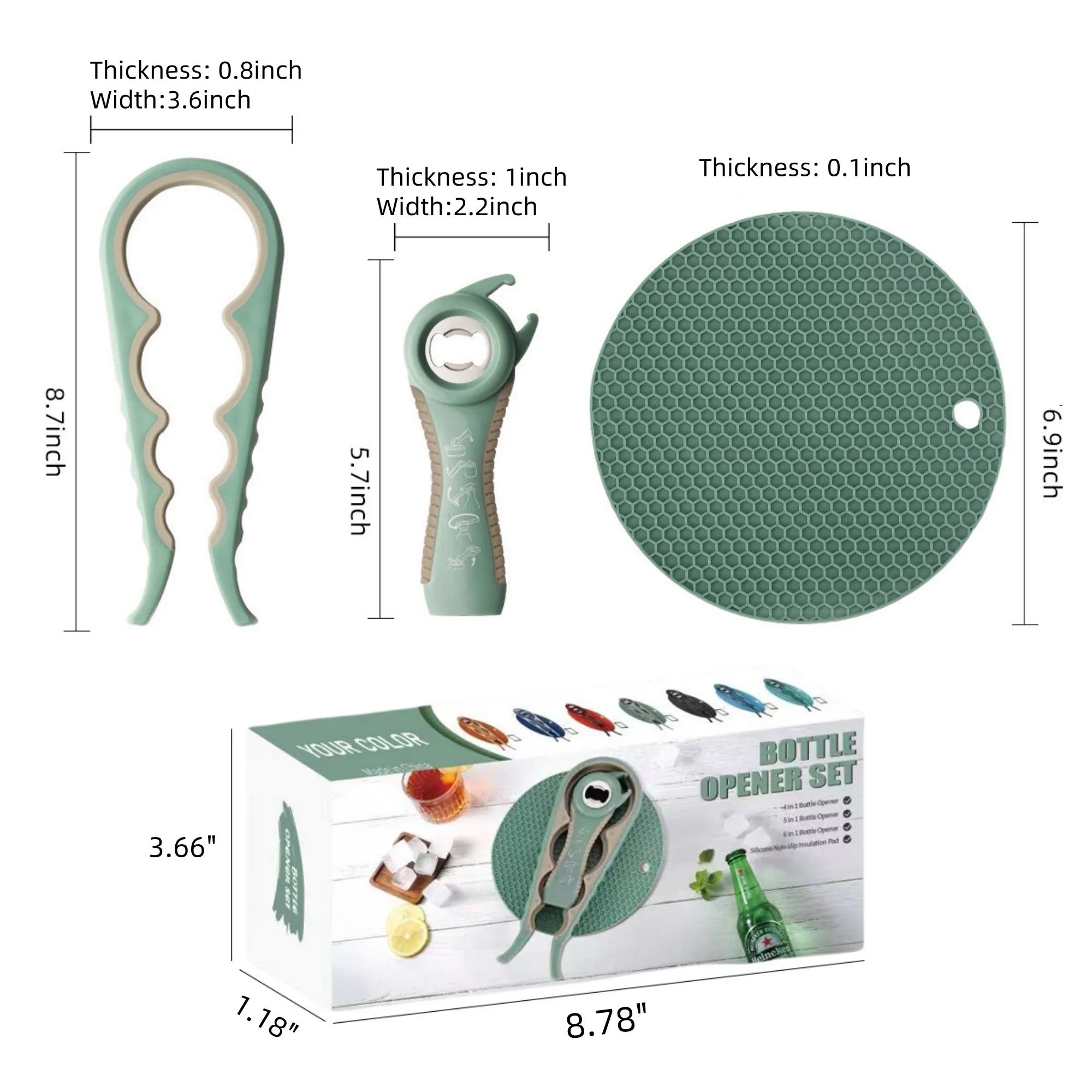 Multi-Functional Bottle Opener 3 Piece Set 9