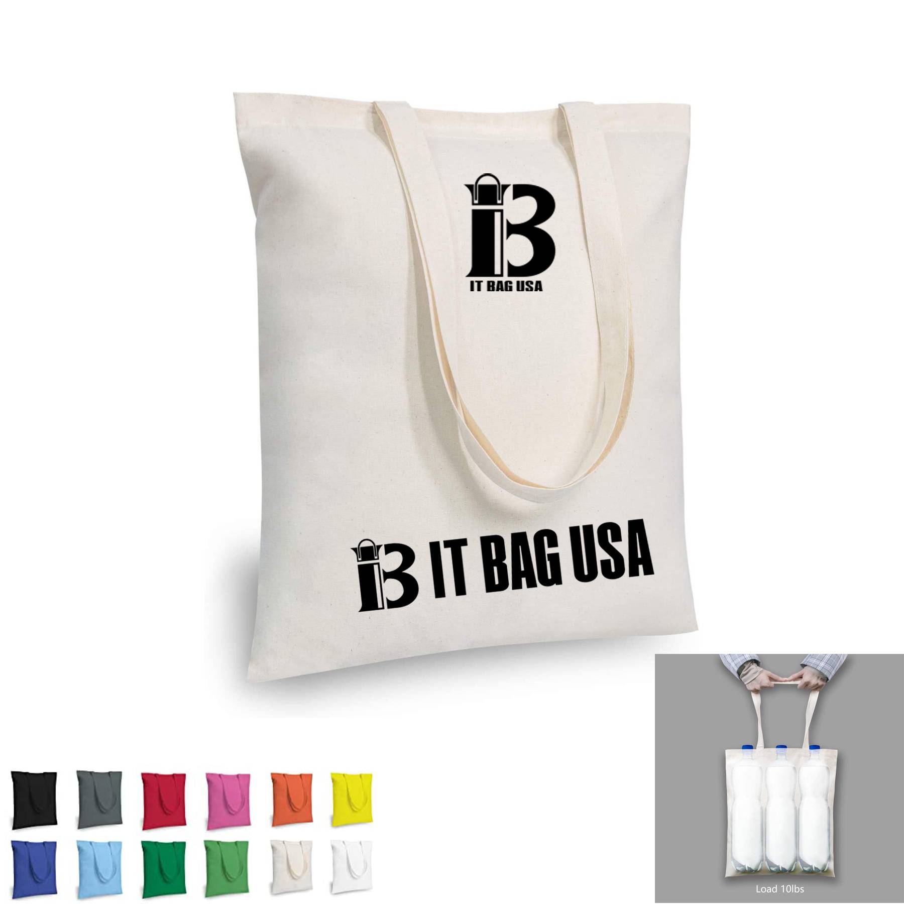 Reusable Cotton Grocery Shopping Tote Bags 2