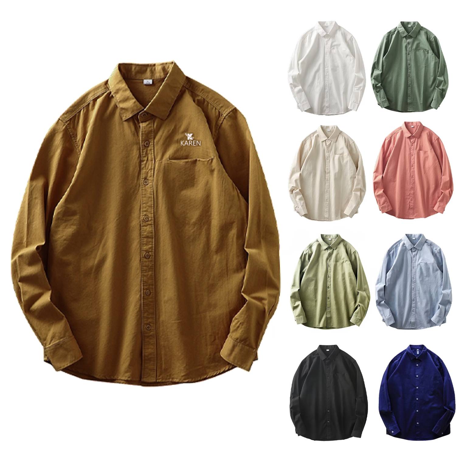 Cotton Casual Streetwear Long Sleeve Shirt 2