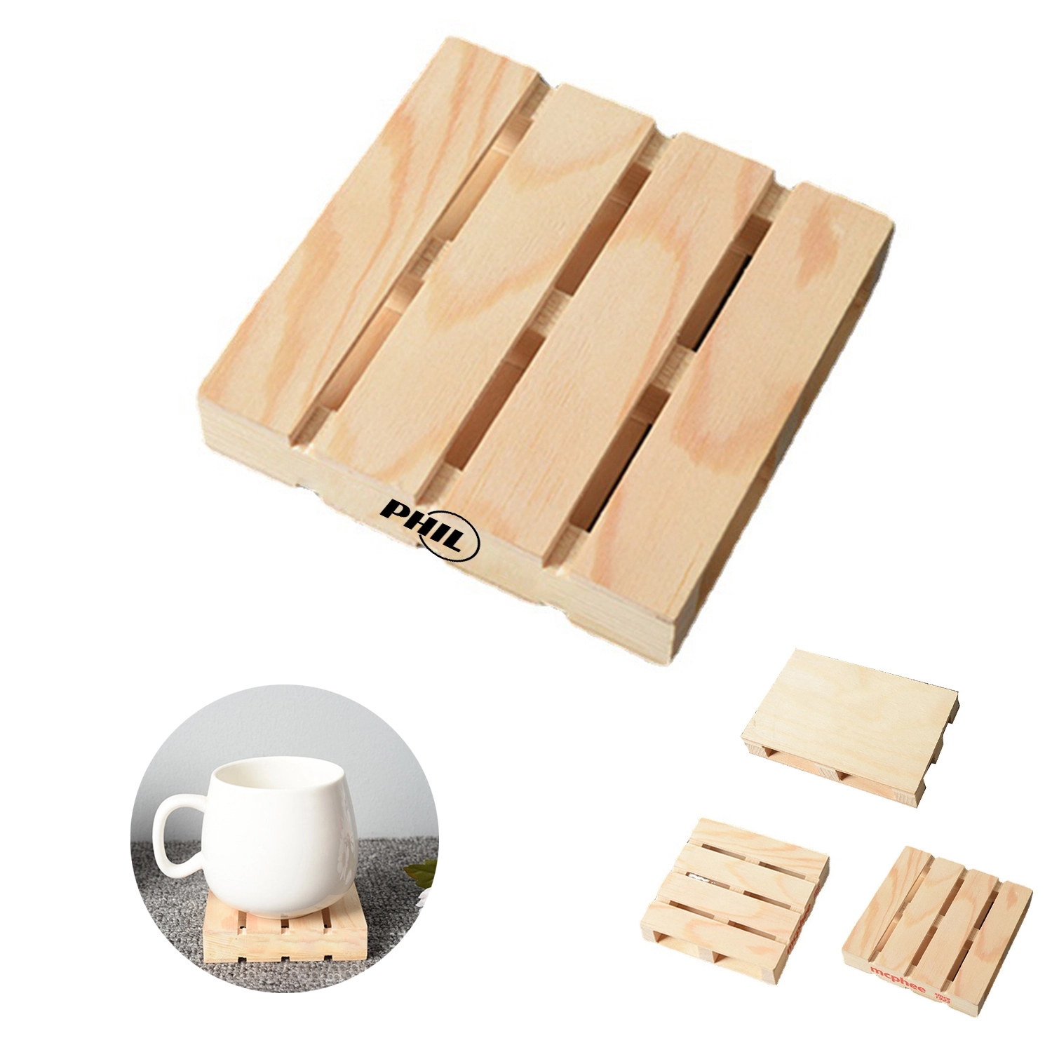 Wooden Pallet Coaster 1