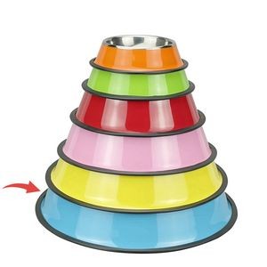 29cm Colorful Steel Pet Bowl Food Tray 9