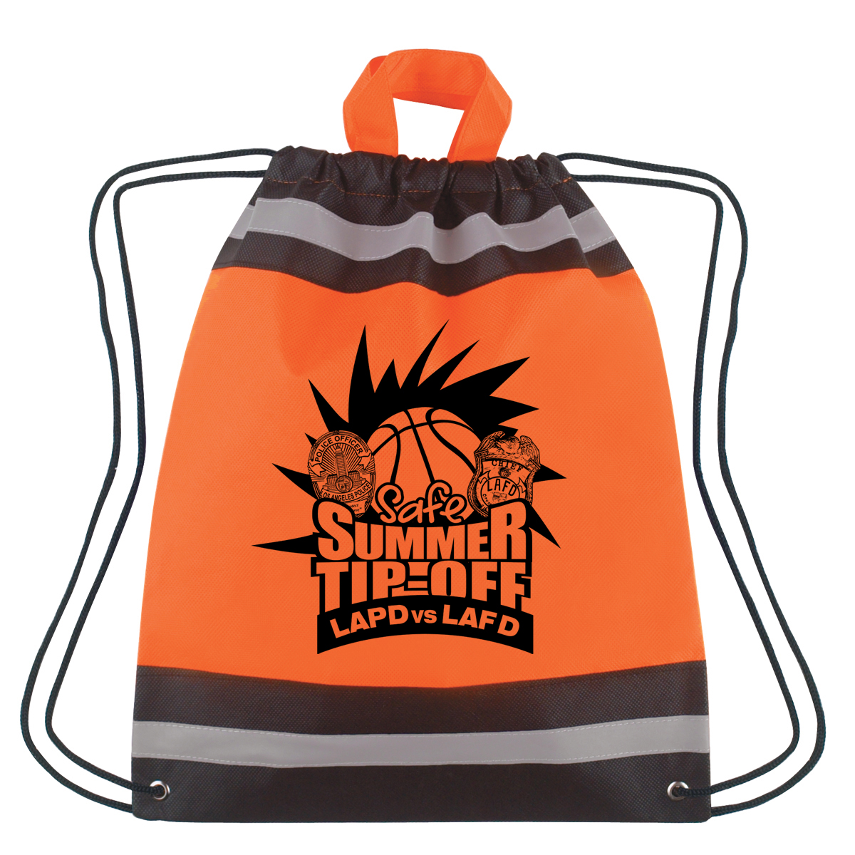 Horizon Reflective Drawstring Backpack Tote 10