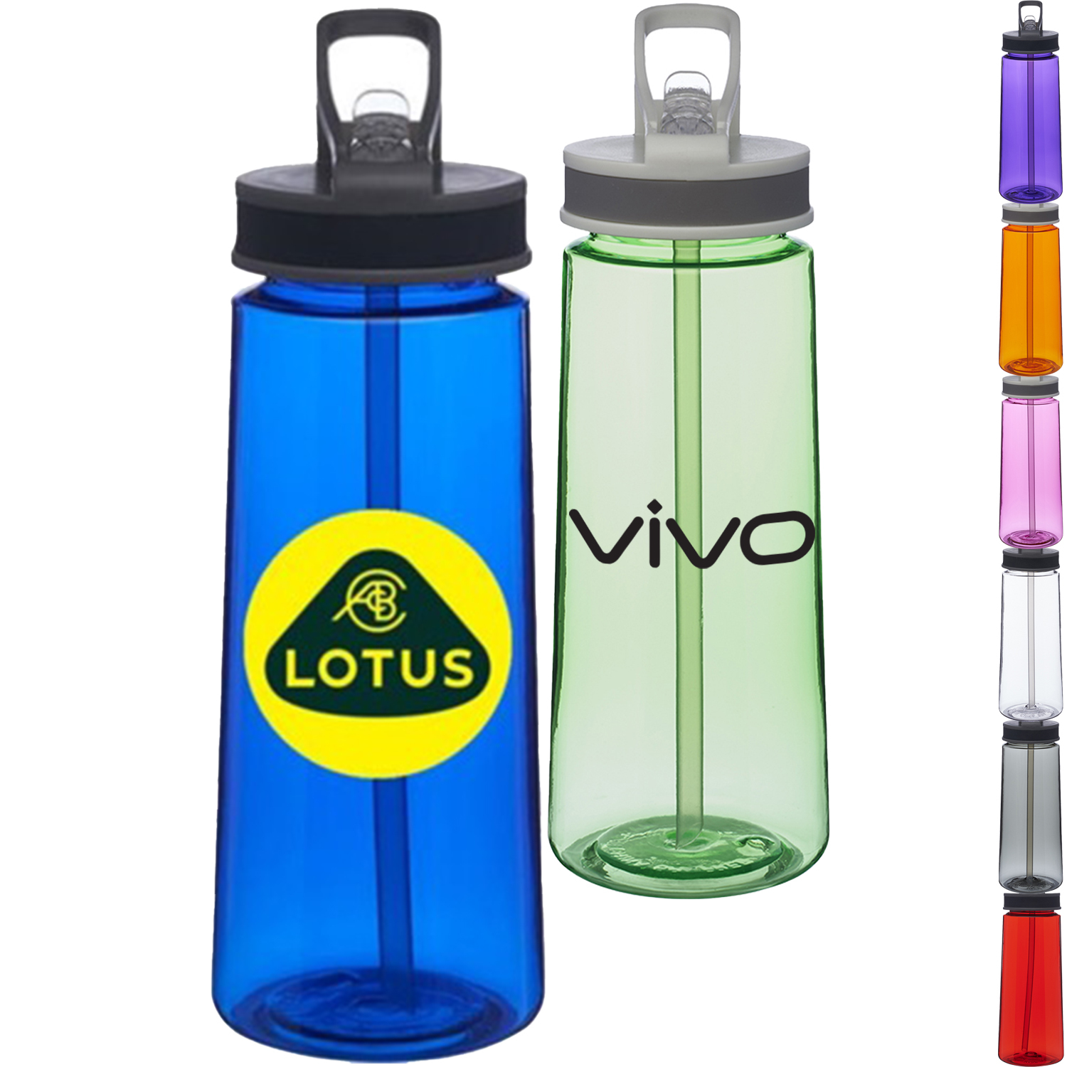 Classic 22 oz Sports Bottles w/ Straw Printed Water Bottle 2