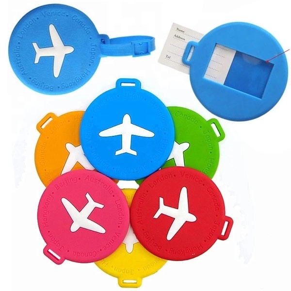 Round Soft PVC Luggage Tag 6
