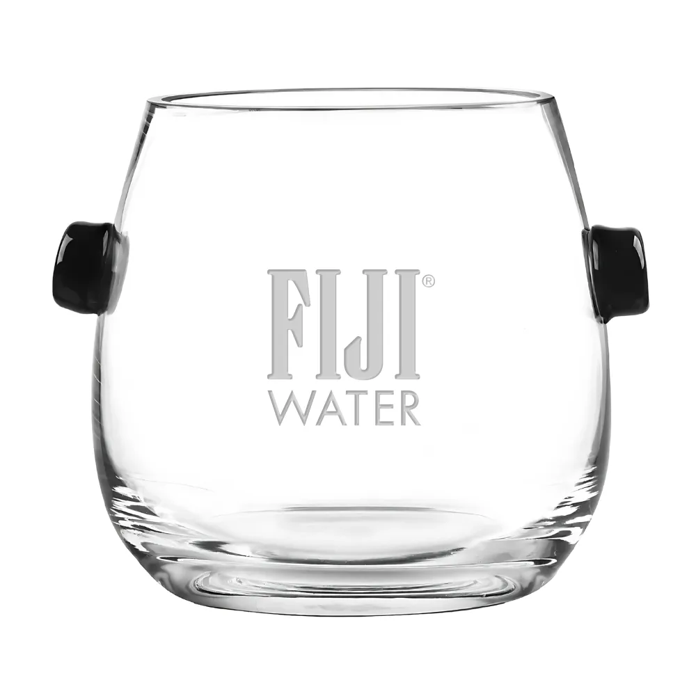Ebony Trimmed Glass Ice Bucket 3