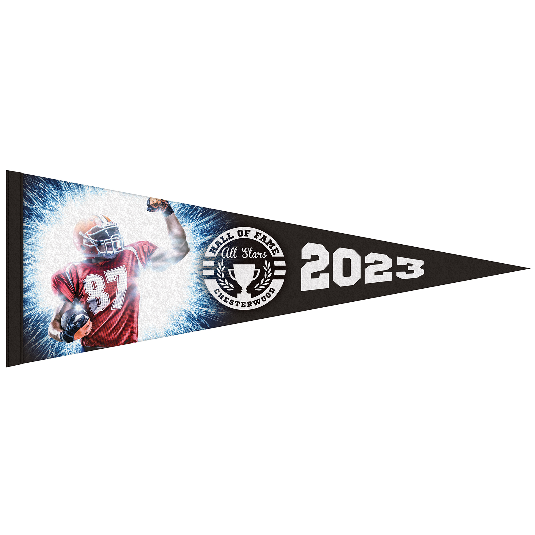 9" x 24" Custom Printed Soft Felt Pennant 8