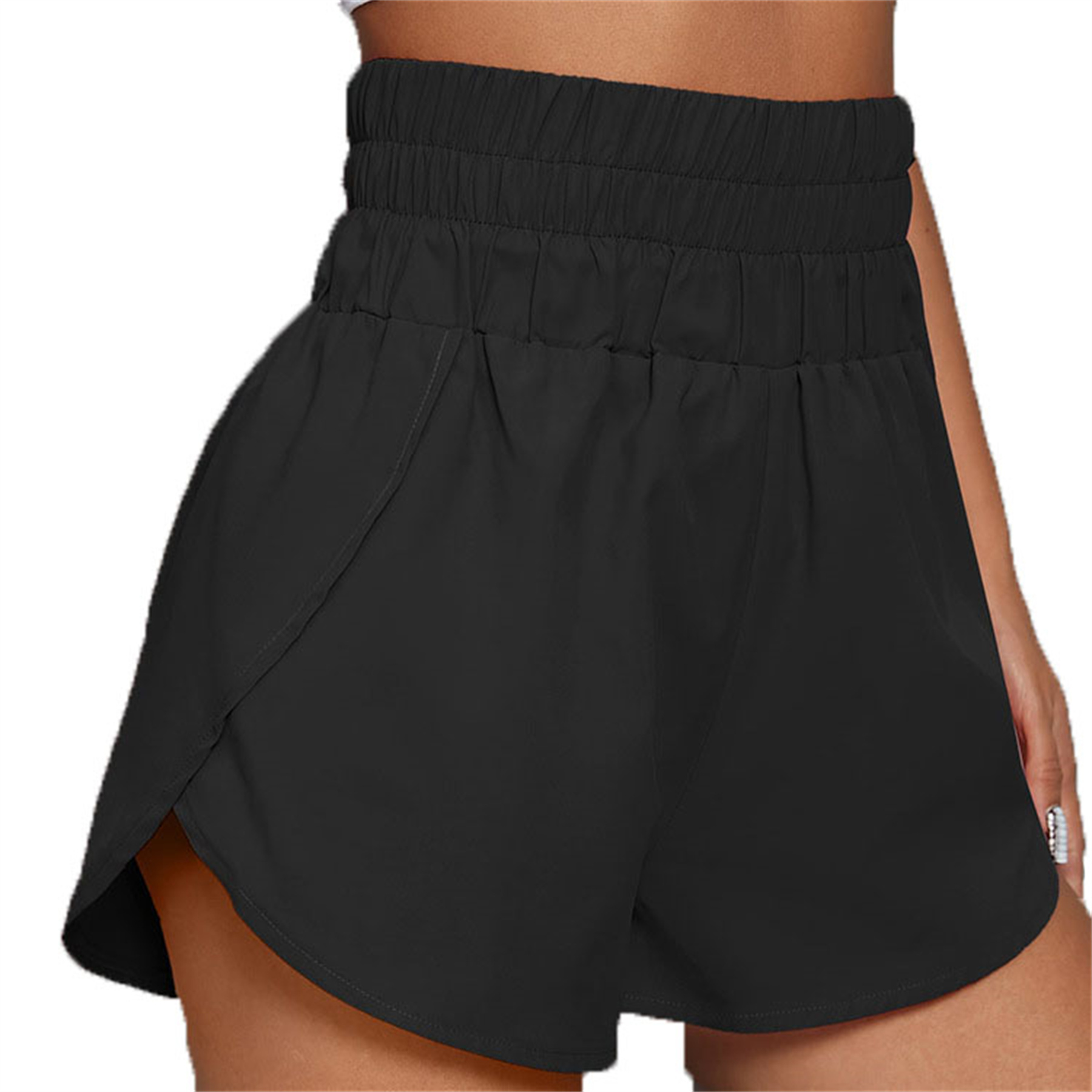 High Waisted Dolphin Running Shorts 10