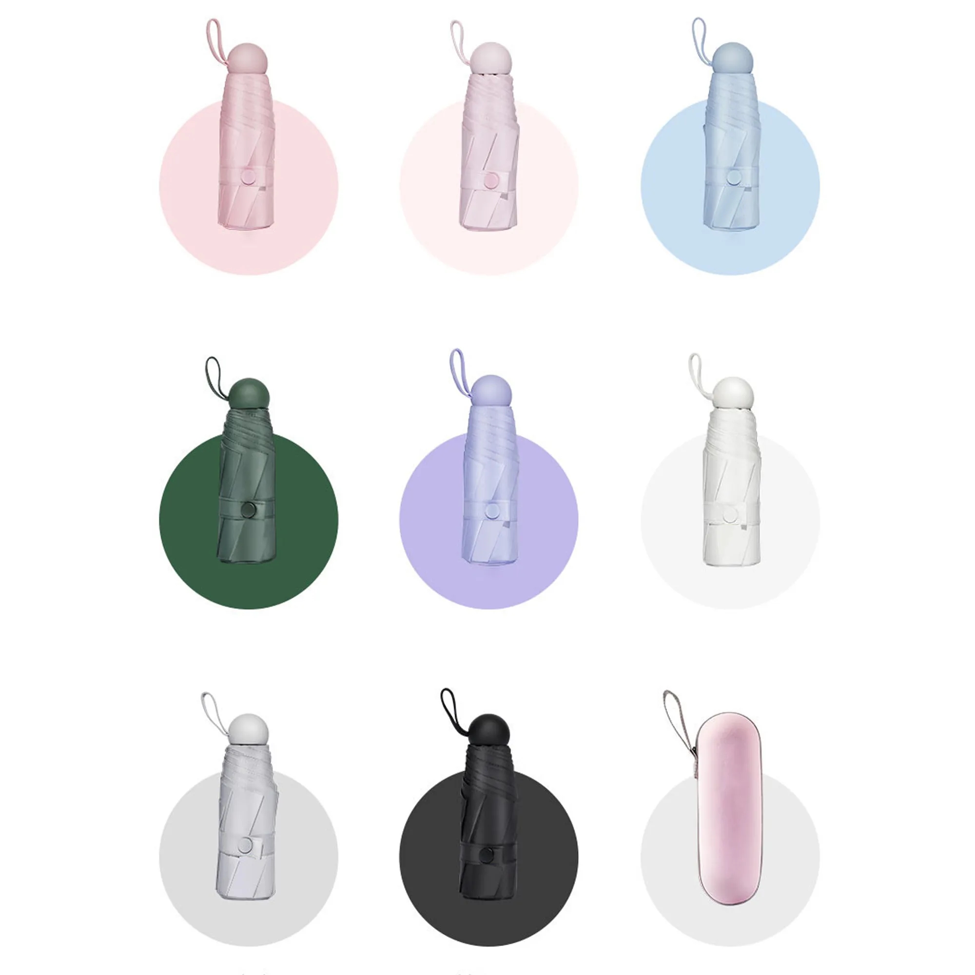 Folding Umbrella With Pocket Capsule MOQ10pcs 4