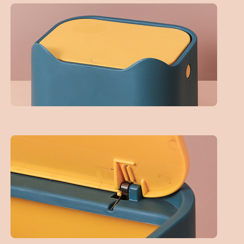 Mini Desktop Trash Can w/Lid 10