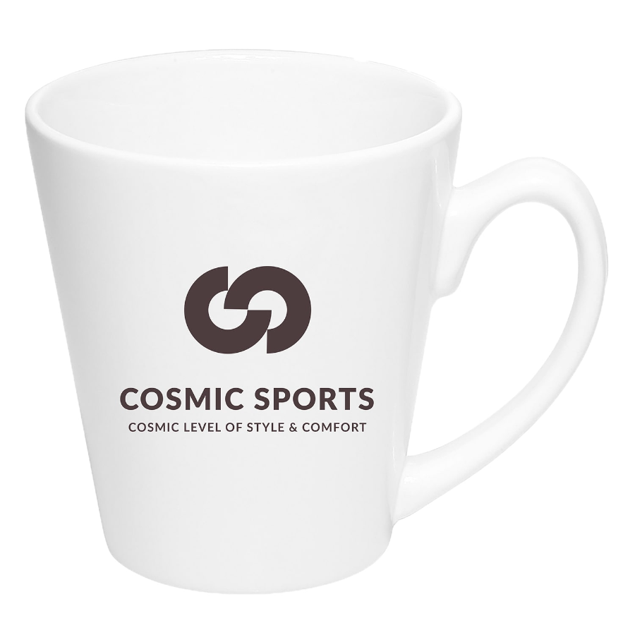 12 oz. Glossy Ceramic Latte Custom Coffee Mug 11