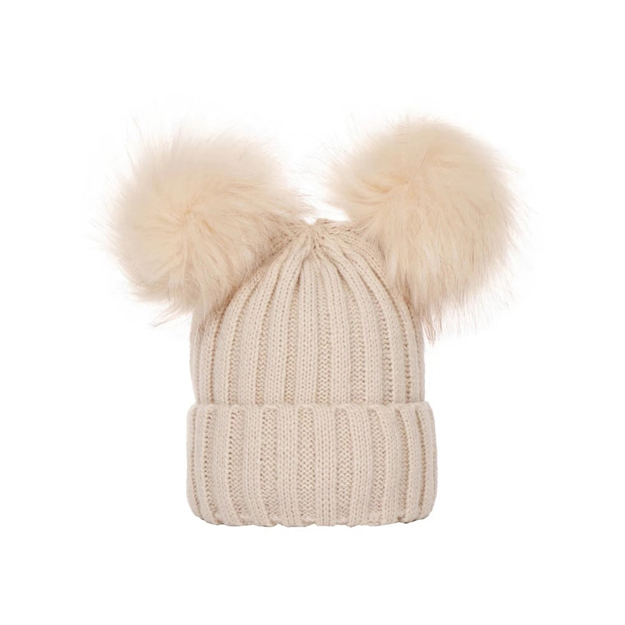 Baby Winter Knit Hat with Double Poms 8