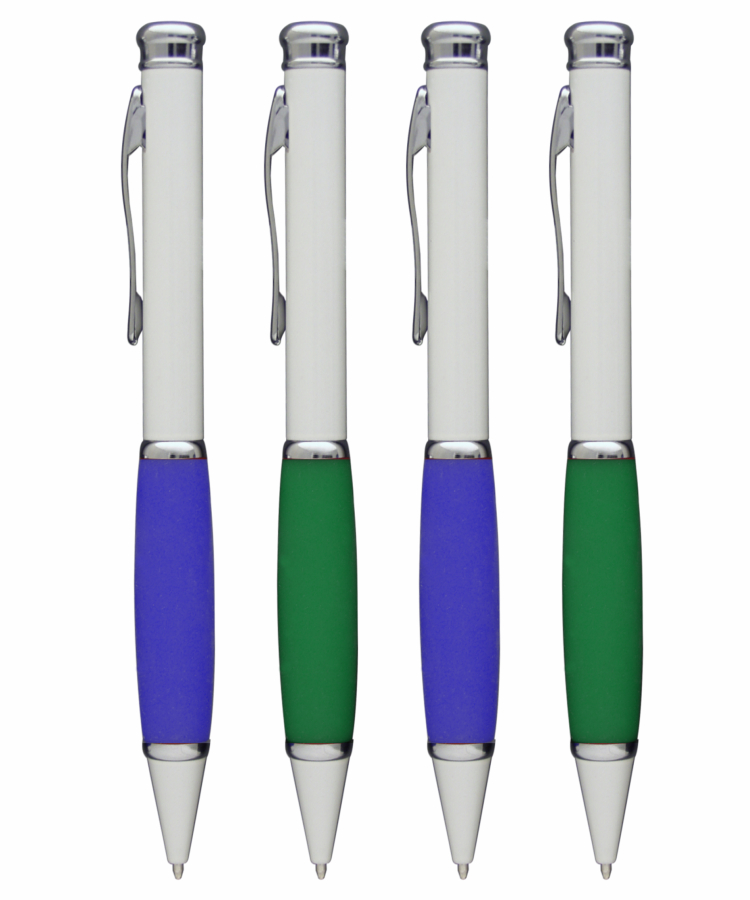Pearl Lacquered Chrome Pen W/ Colored Grip 4