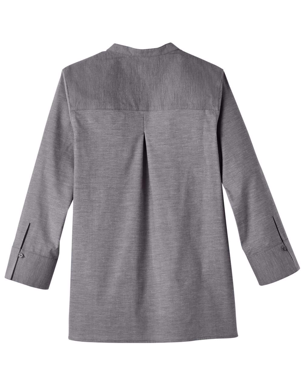 Women's Crown Collection® Stretch Pinpoint Chambra Three-Quarter Sleeve Shirt - DG562W 4