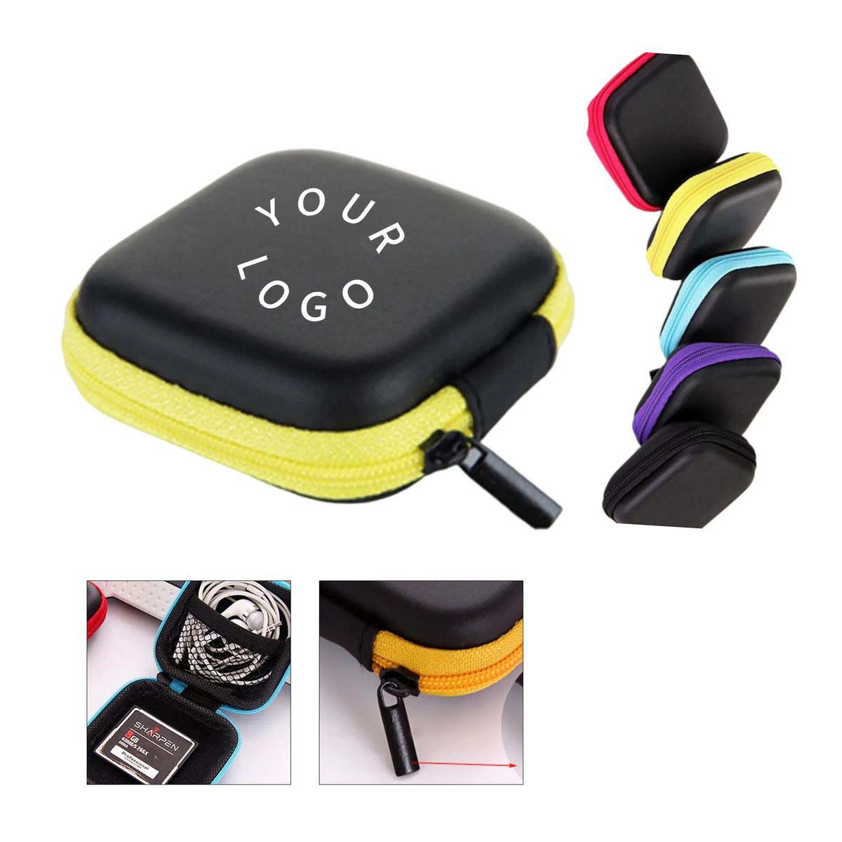 Square EVA Case for Earphones and Chargers 3