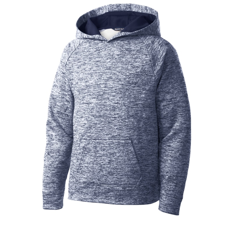 Sport-Tek Youth PosiCharge Electric Heather Fleece Hooded Pullover. 2