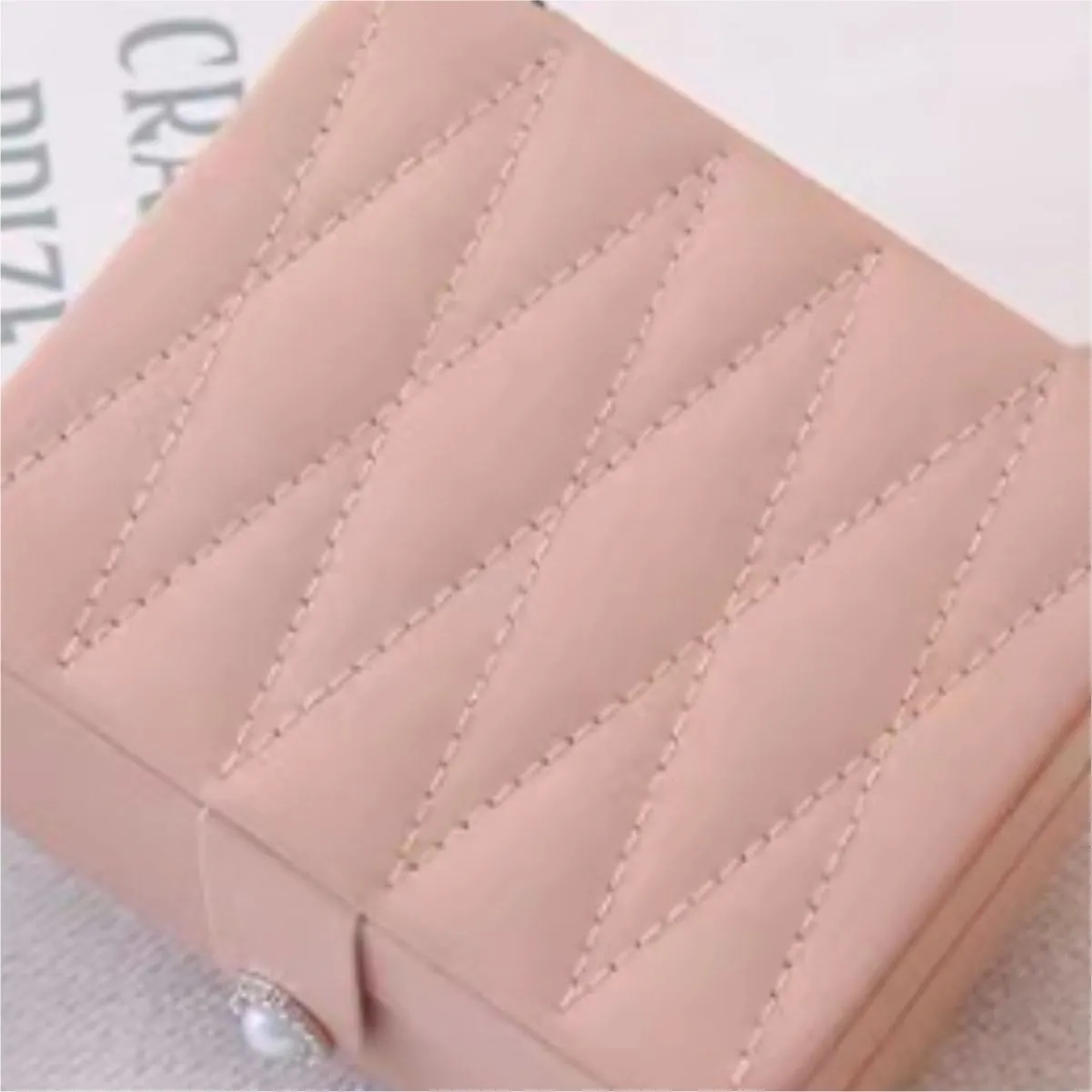 Travel Jewelry Box With Necklace Hooks And Ring Slots 4