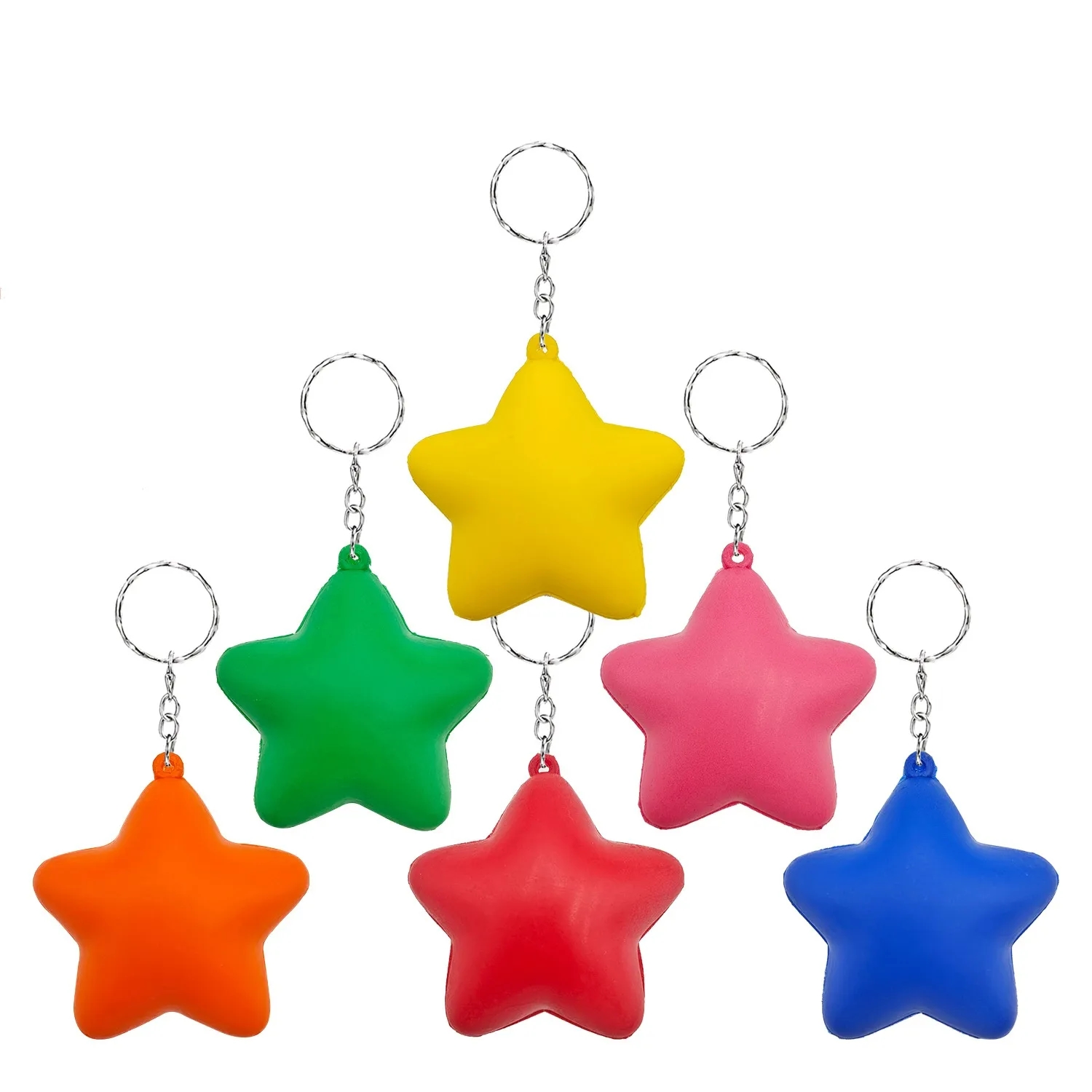 Customized PU Star Keychain 2
