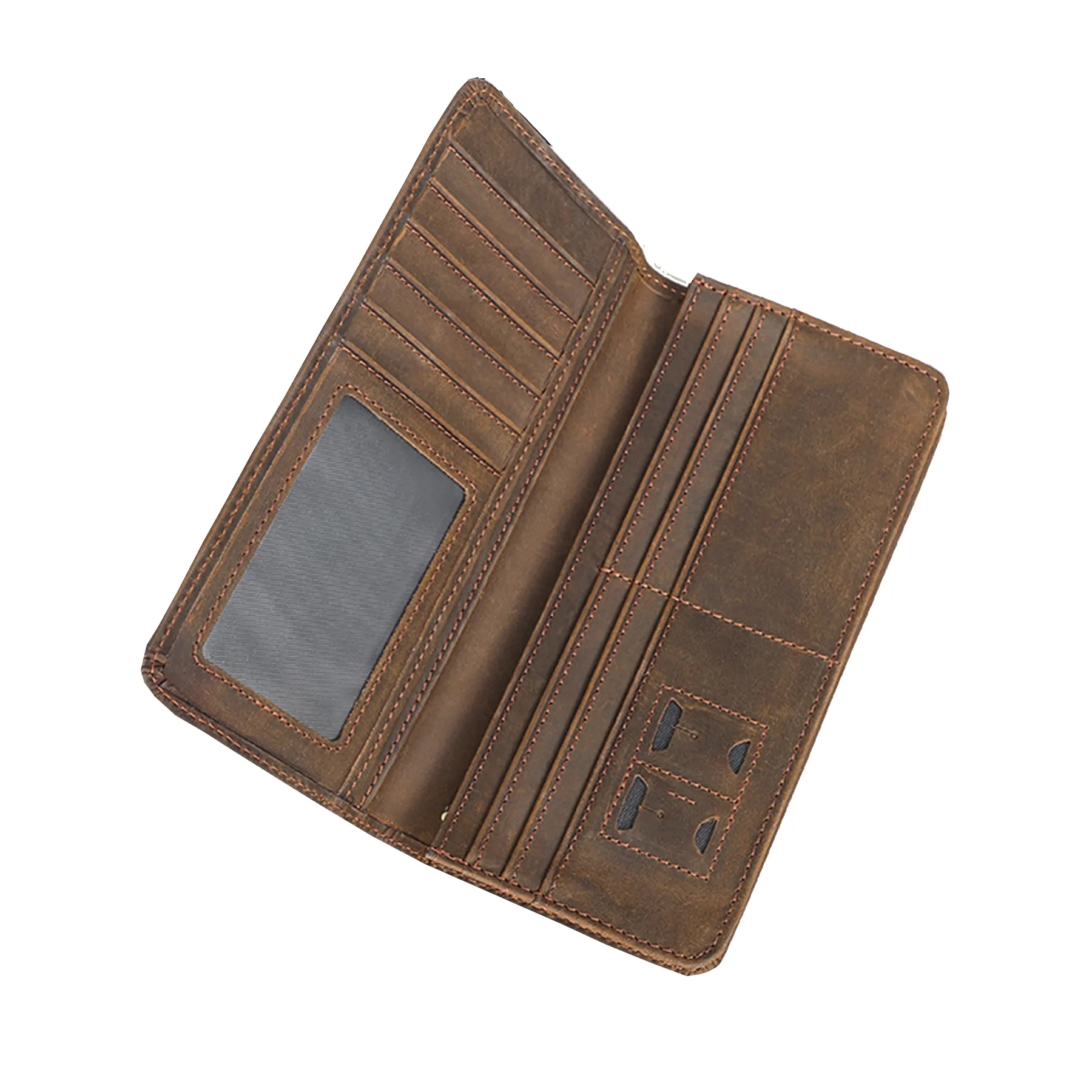Leather Long Wallet for Checkbook Credit Cards 3