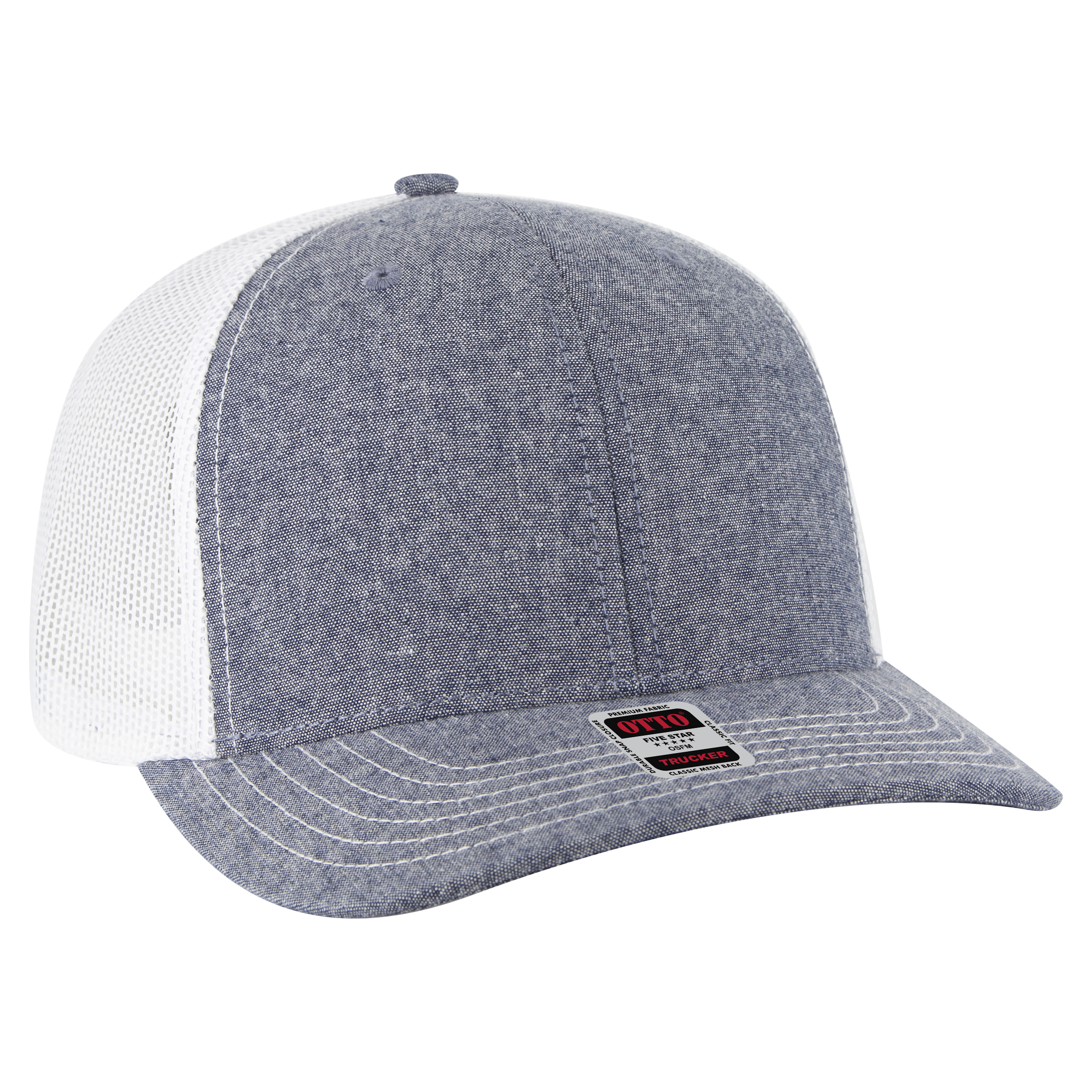 OTTO CAP® 6 Panel Mid Profile Mesh Back Trucker Hat 101