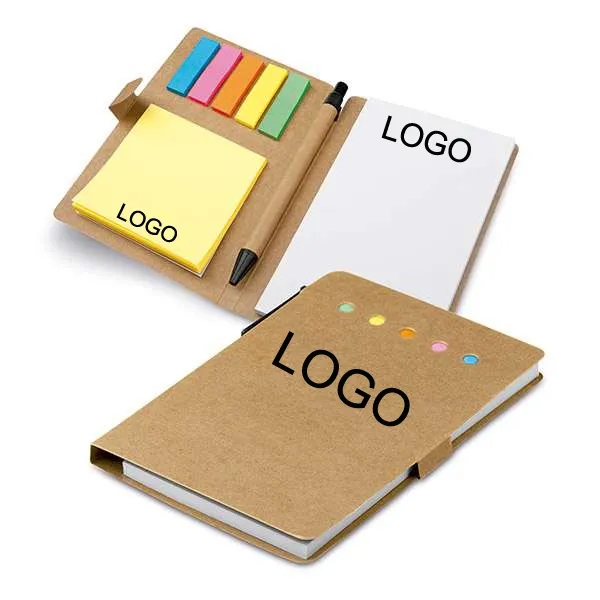 Kraft Notepad with Sticky Notes and Pen 1
