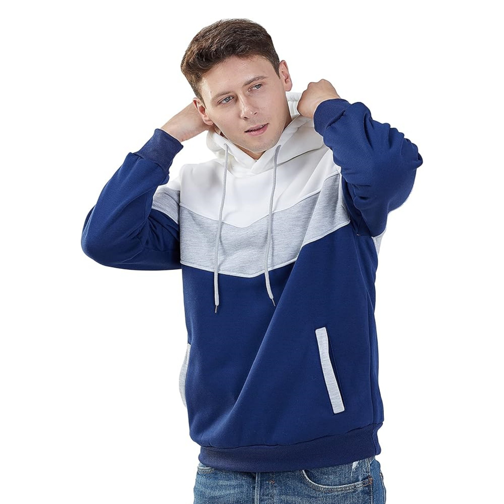 Long Sleeve Hoodie With Kangaroo Pockets, custom hoodie or sweatshirt with logo imprint 3