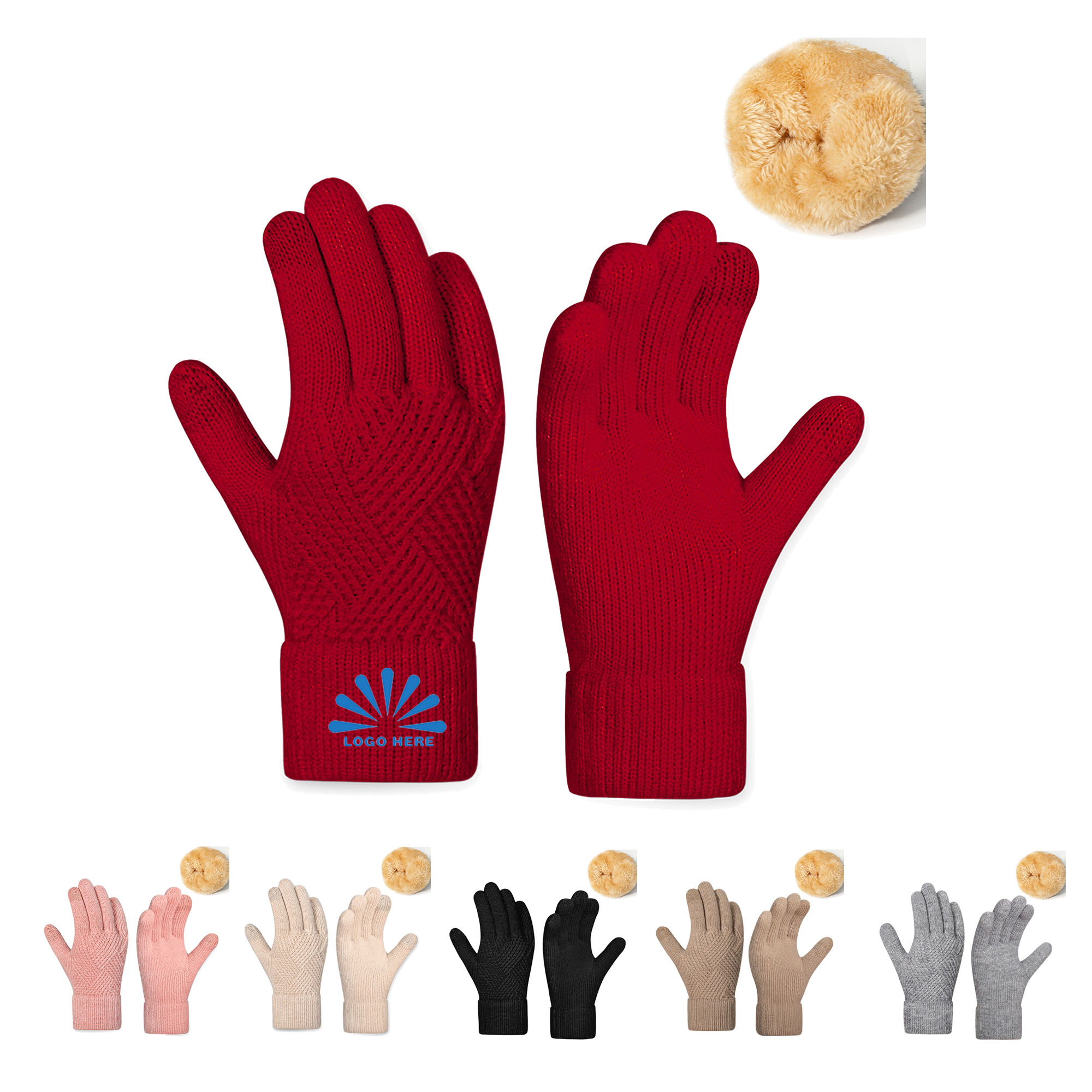 Touchscreen Stretch Knitted Gloves 2