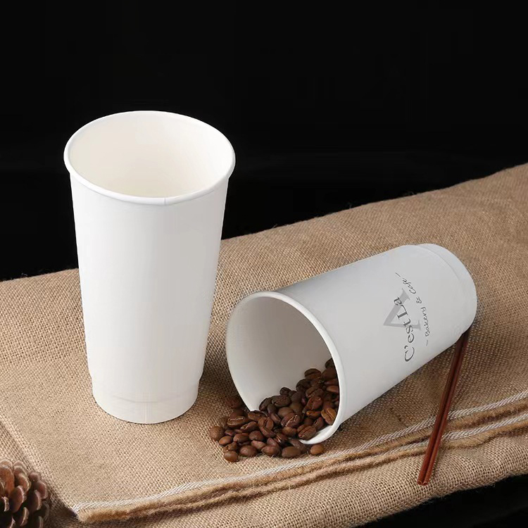 Double layer 16oz paper cup customizable logo 2