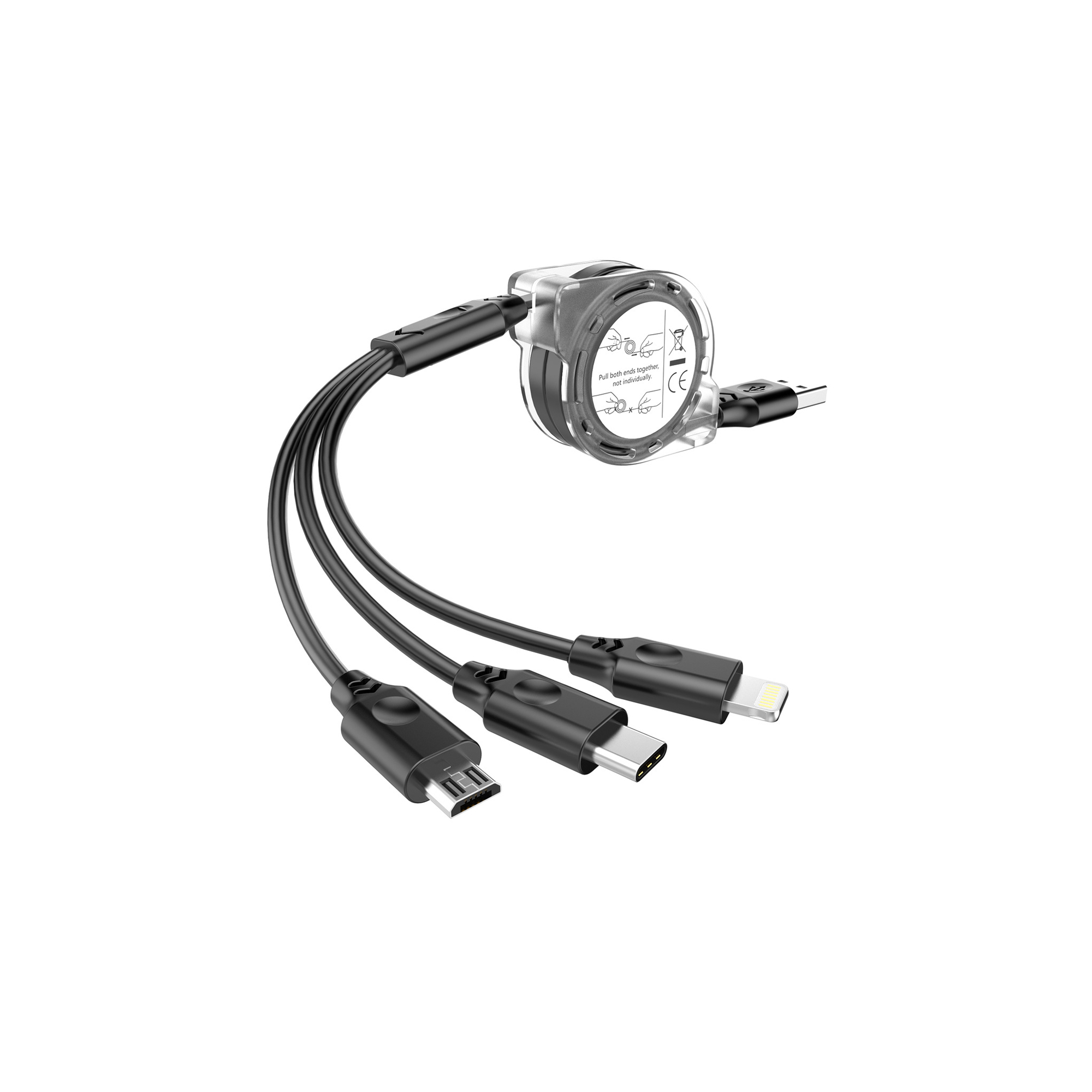 Three In One Retractable Charging Cable 3
