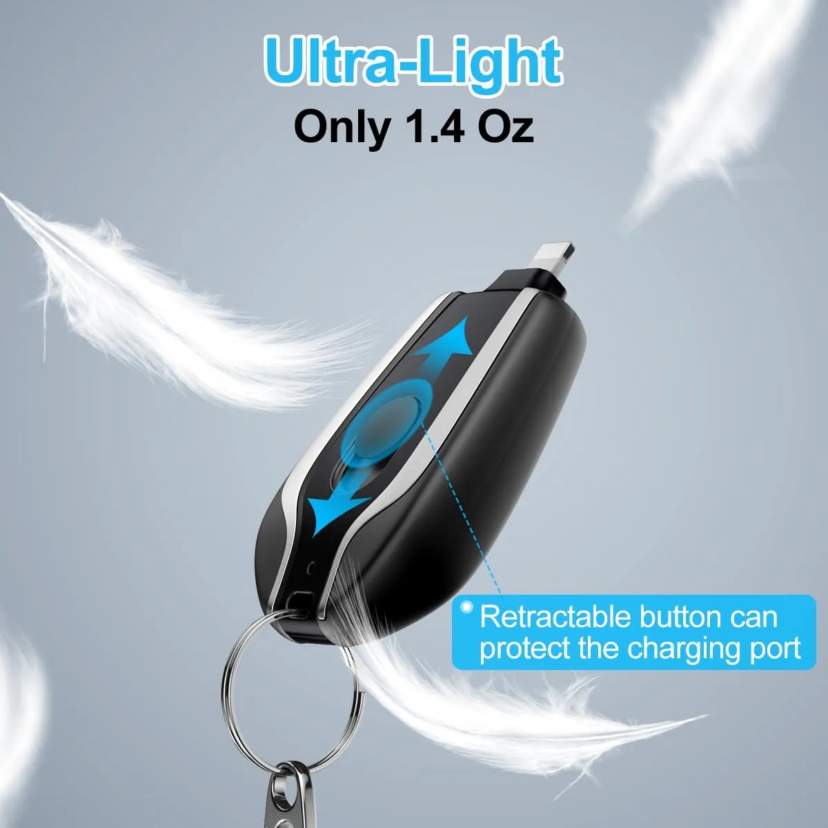 1500mah Keychain Portable Charger Power Bank For Phone 2