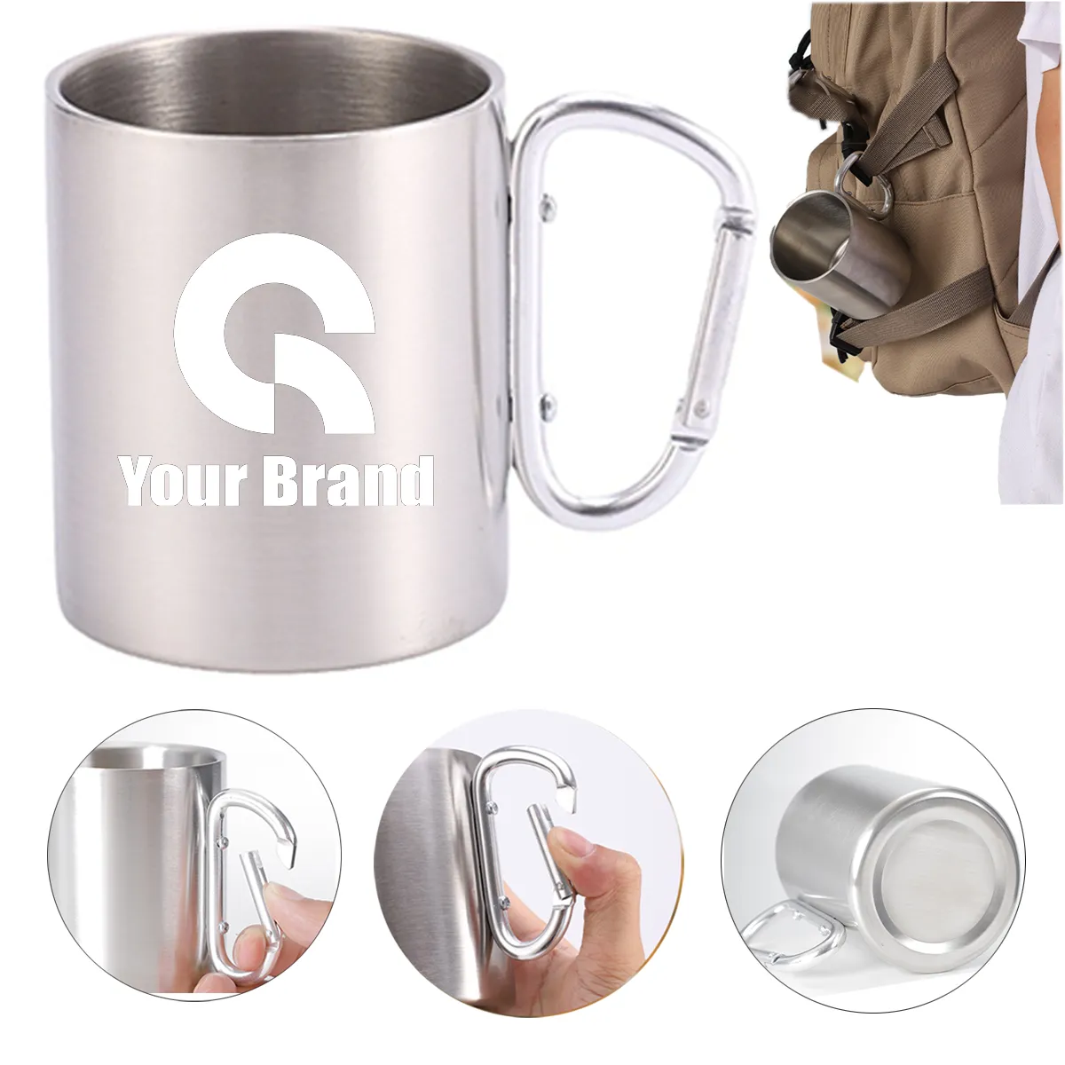 Carabiner Stainless Steel Travel Mug 3
