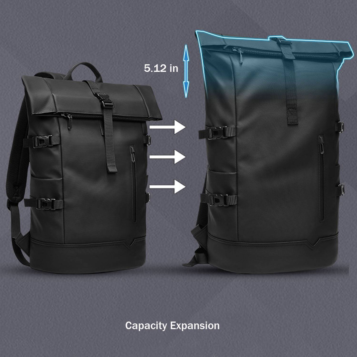 Expandable Lightweight Waterproof Travel Oxford Backpack 3