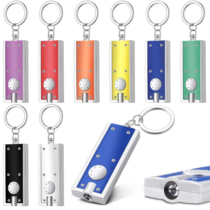 Slim Rectangular Flash Light With Key Chain 2