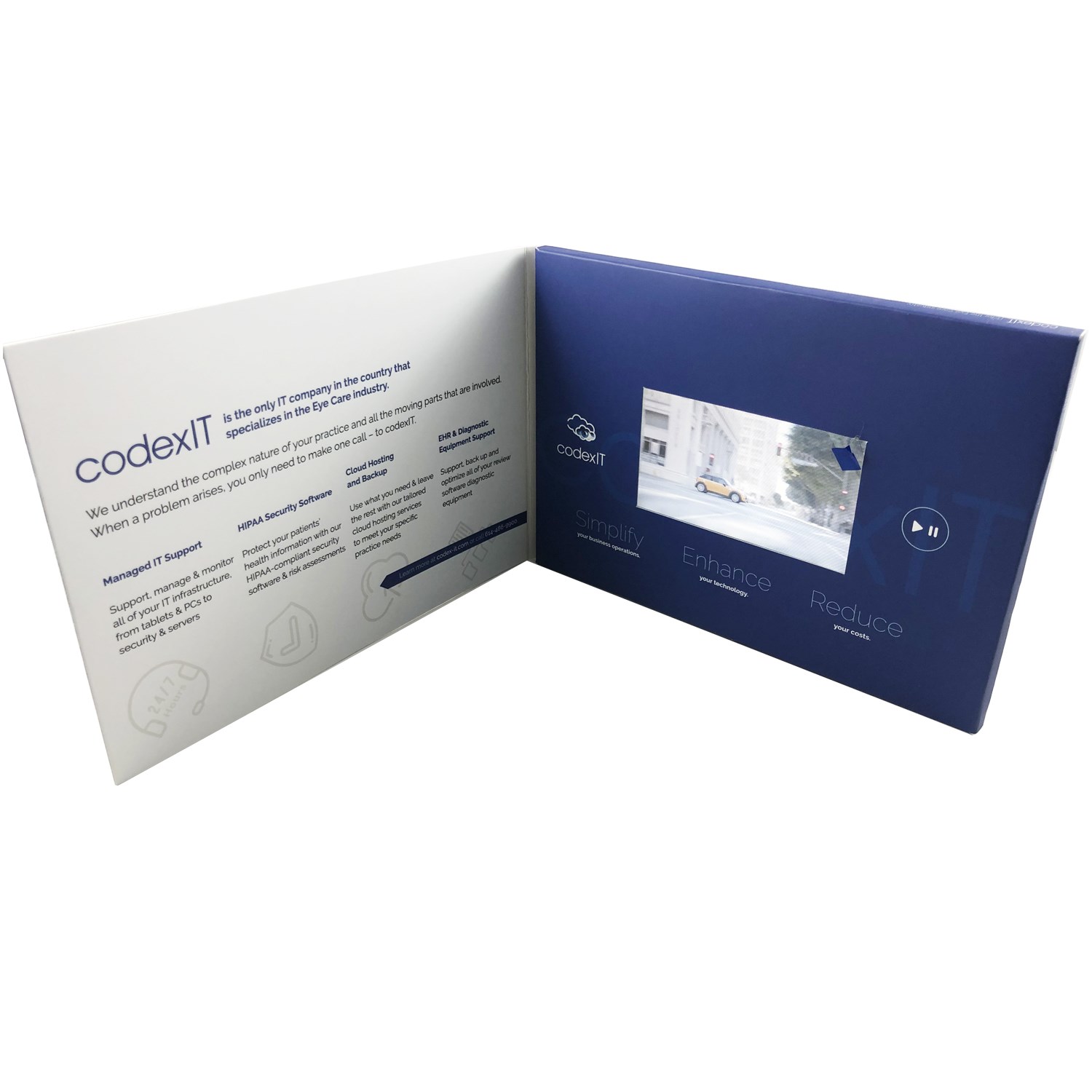 Lilac 4.3" LCD Video Bi-fold Brochure 3