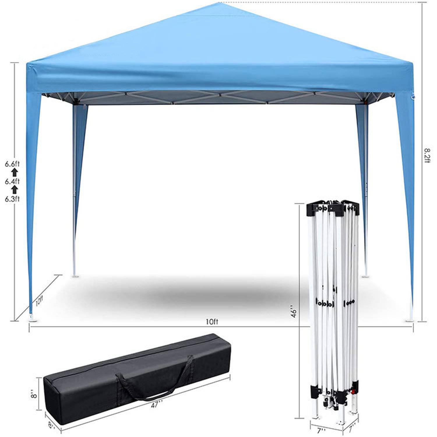 Foldable UV-Resistant Square Outdoor Camping Tent 6