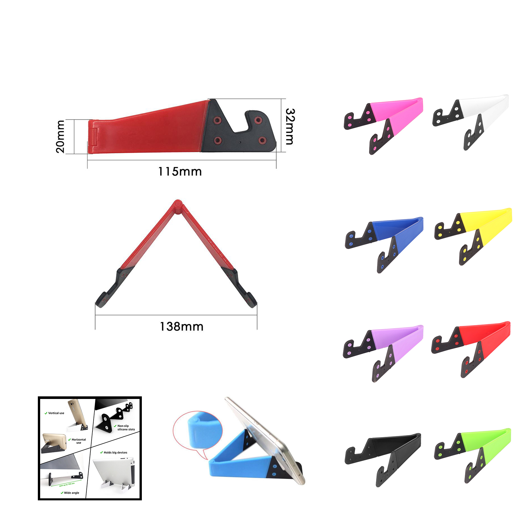 Foldable V Model Mobile Phone Holder 1