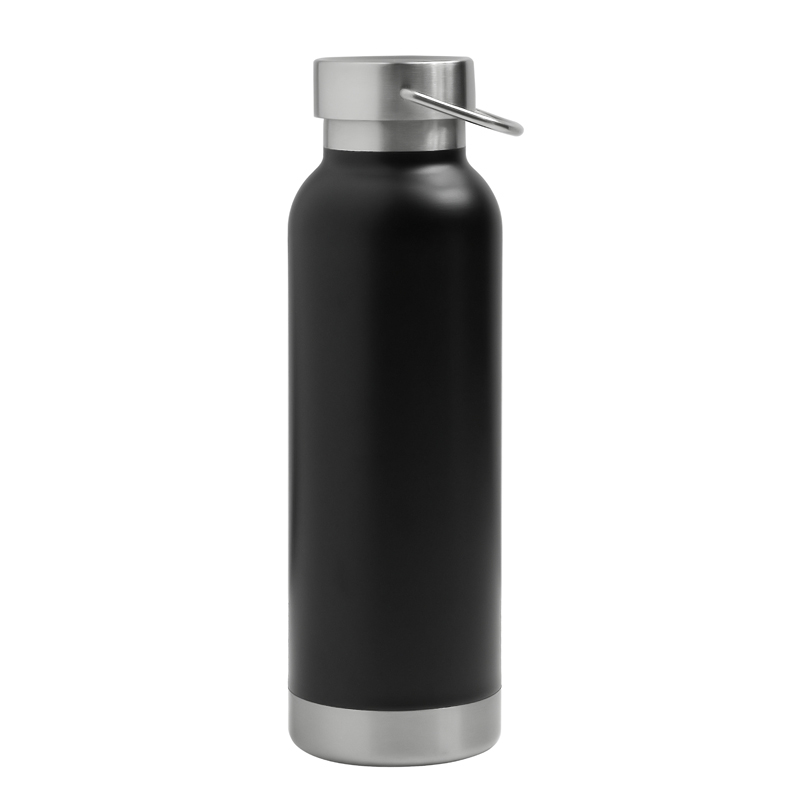17 Oz. Concord Double Wall 18/8 Stainless Steel Vacuum Insulated Bottle (Black)