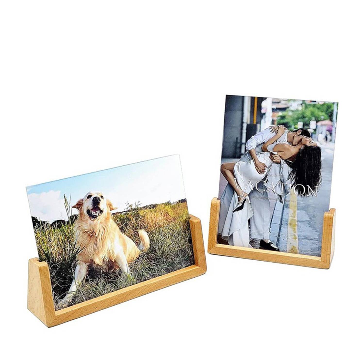 4 "6" Solid Wood Base Transparent Acrylic Photo Frame 5